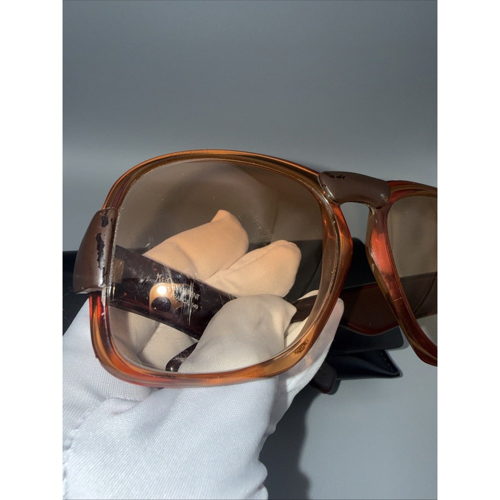 Yves Saint Laurent France "Jackie O"Oversized 1970s YSL Sunglasses & YSL Case - Picture 8 of 12
